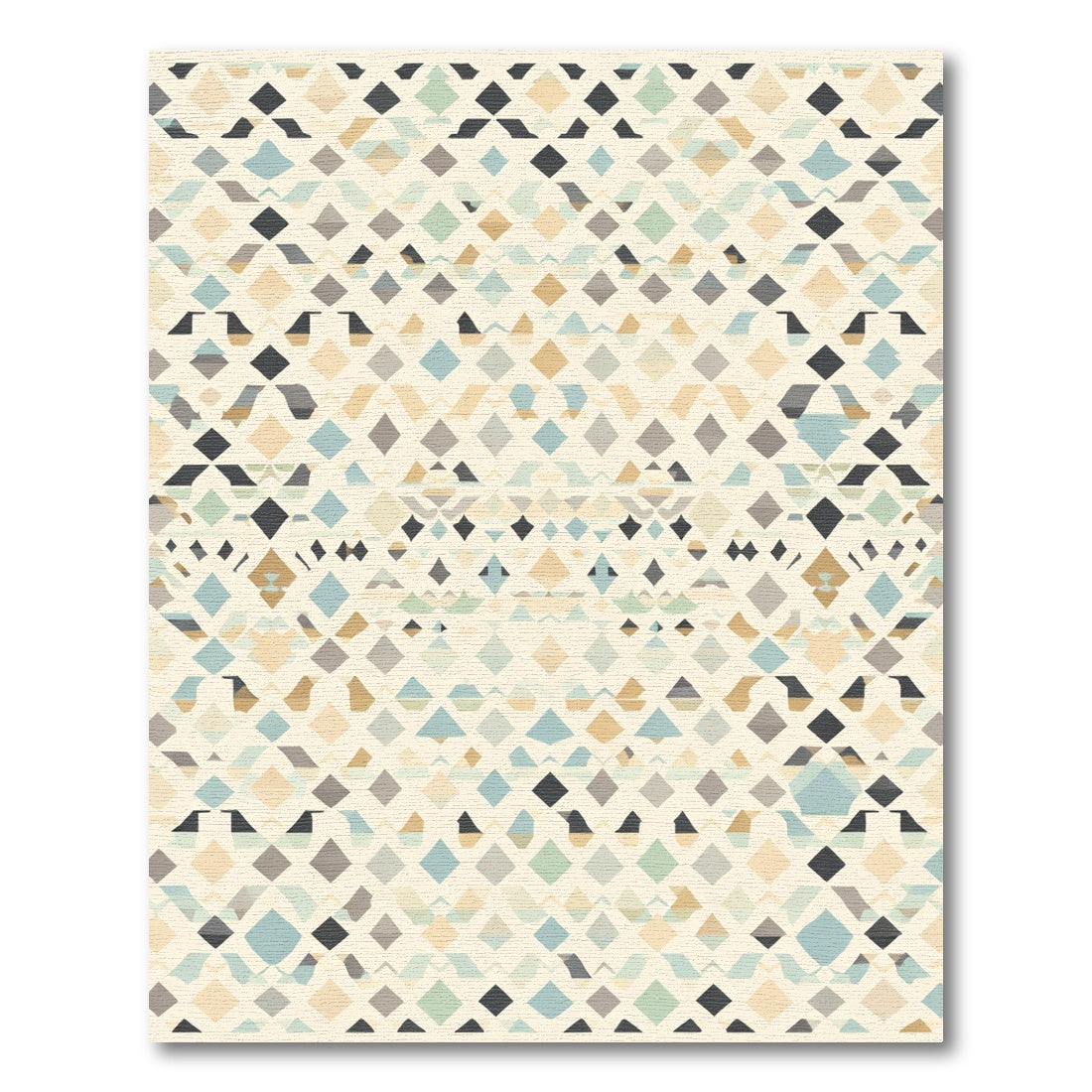Abstract Diamond Stripes Beige Cream Rug
