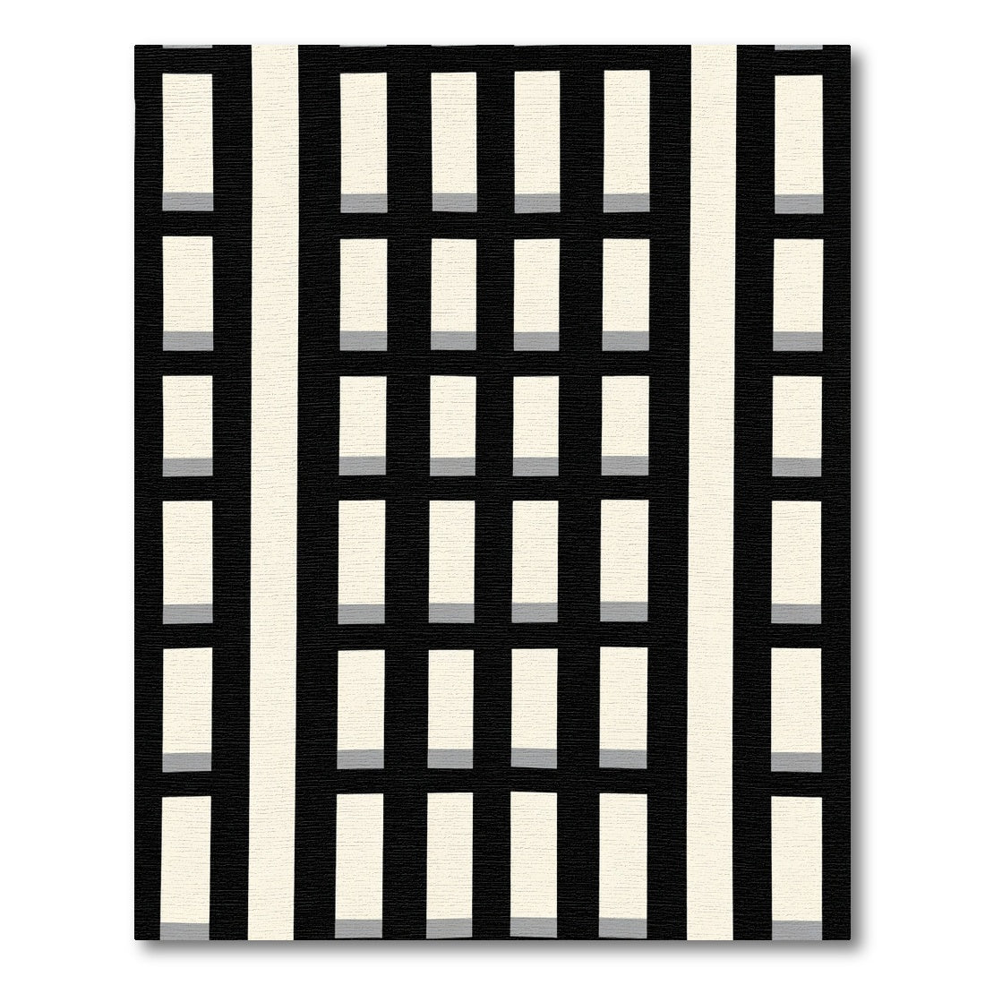 Monochromatic Stripe Grid Rug
