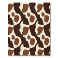 Brown And Cream Abstract Spotty Rug