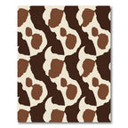 Brown And Cream Abstract Spotty Rug