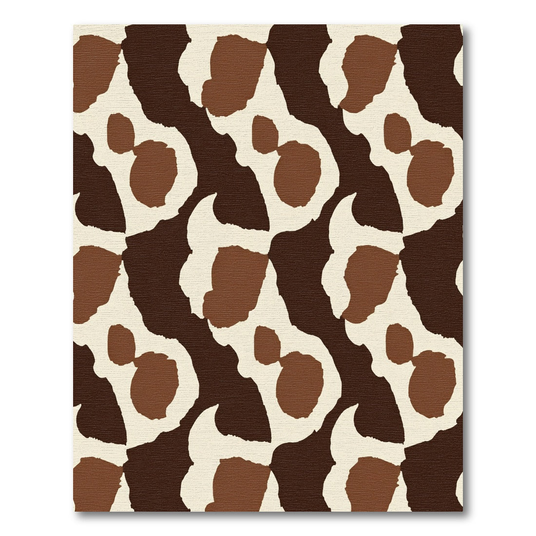 Brown And Cream Abstract Spotty Rug