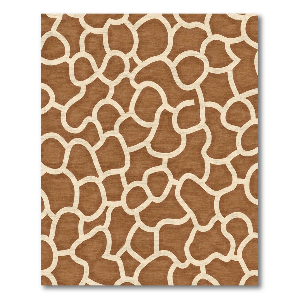 Brown Beige Organic Abstract Overlay Rug