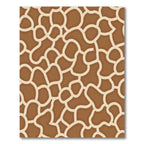 Brown Beige Organic Abstract Overlay Rug