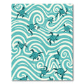 Turquoise Turtle Wave Movement Rug