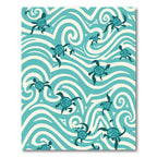 Turquoise Turtle Wave Movement Rug