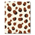 Brown Cream Abstract Blobs Rug