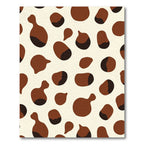 Brown Cream Abstract Blobs Rug