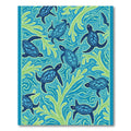 Oceanic Blue Turtle Sea Kelp Rug