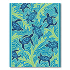Oceanic Blue Turtle Sea Kelp Rug