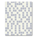 Subtle Abstract Grid Circles Cream Grey Rug