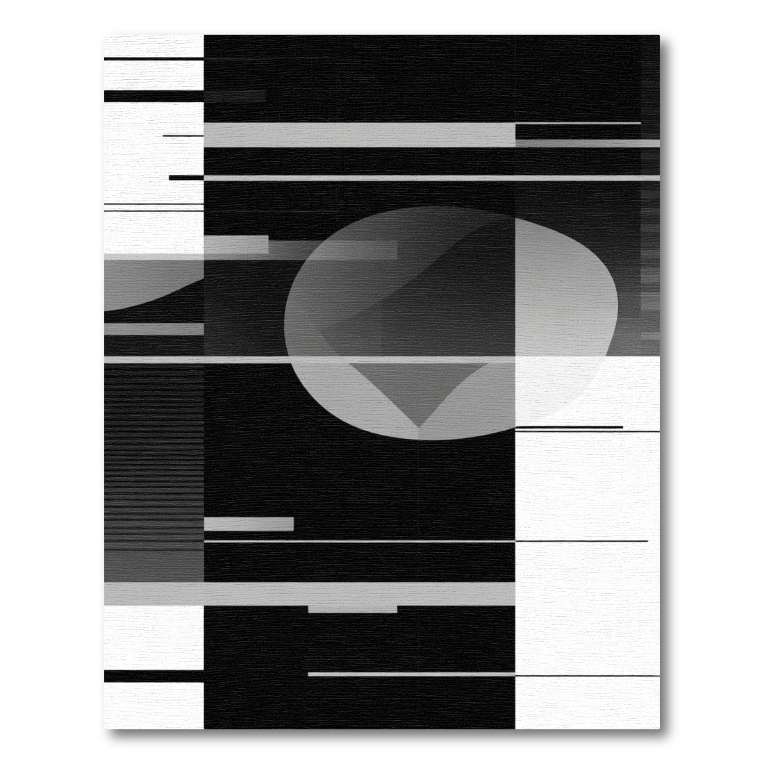 Monochromatic Geometric Abstract Orb Rug