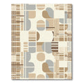 Modern Earthy Abstract Geometric Collage Rug