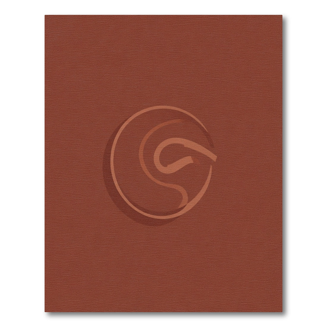 Terracotta Swirl Abstract Circle Rug