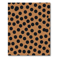 Retro Terra Cotta Polka Dot Round Rug