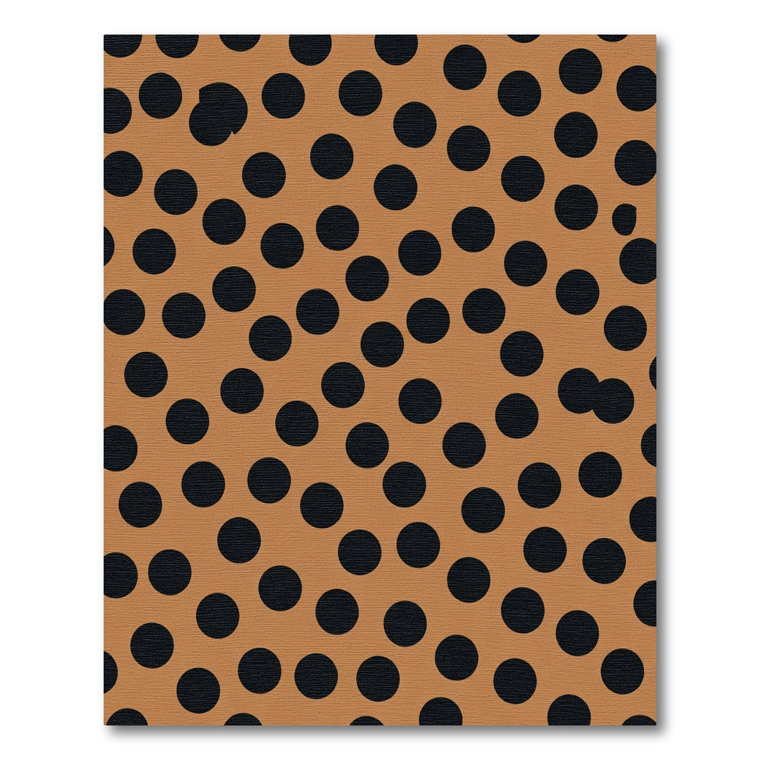 Retro Terra Cotta Polka Dot Round Rug