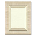Subtle Cream and Tan Border Rug