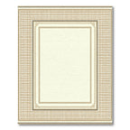 Subtle Cream and Tan Border Rug