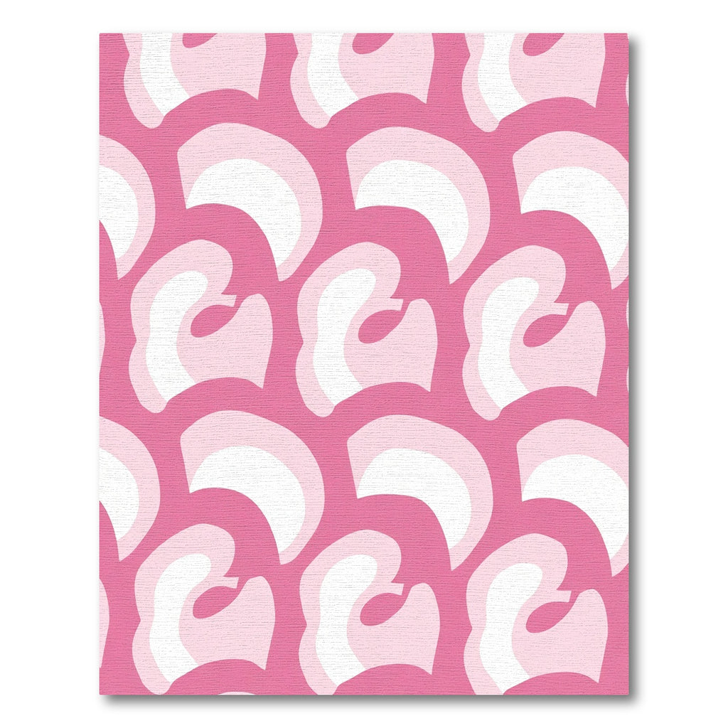 Whimsical Pink Abstract Organic Shapes Rug