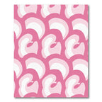 Whimsical Pink Abstract Organic Shapes Rug