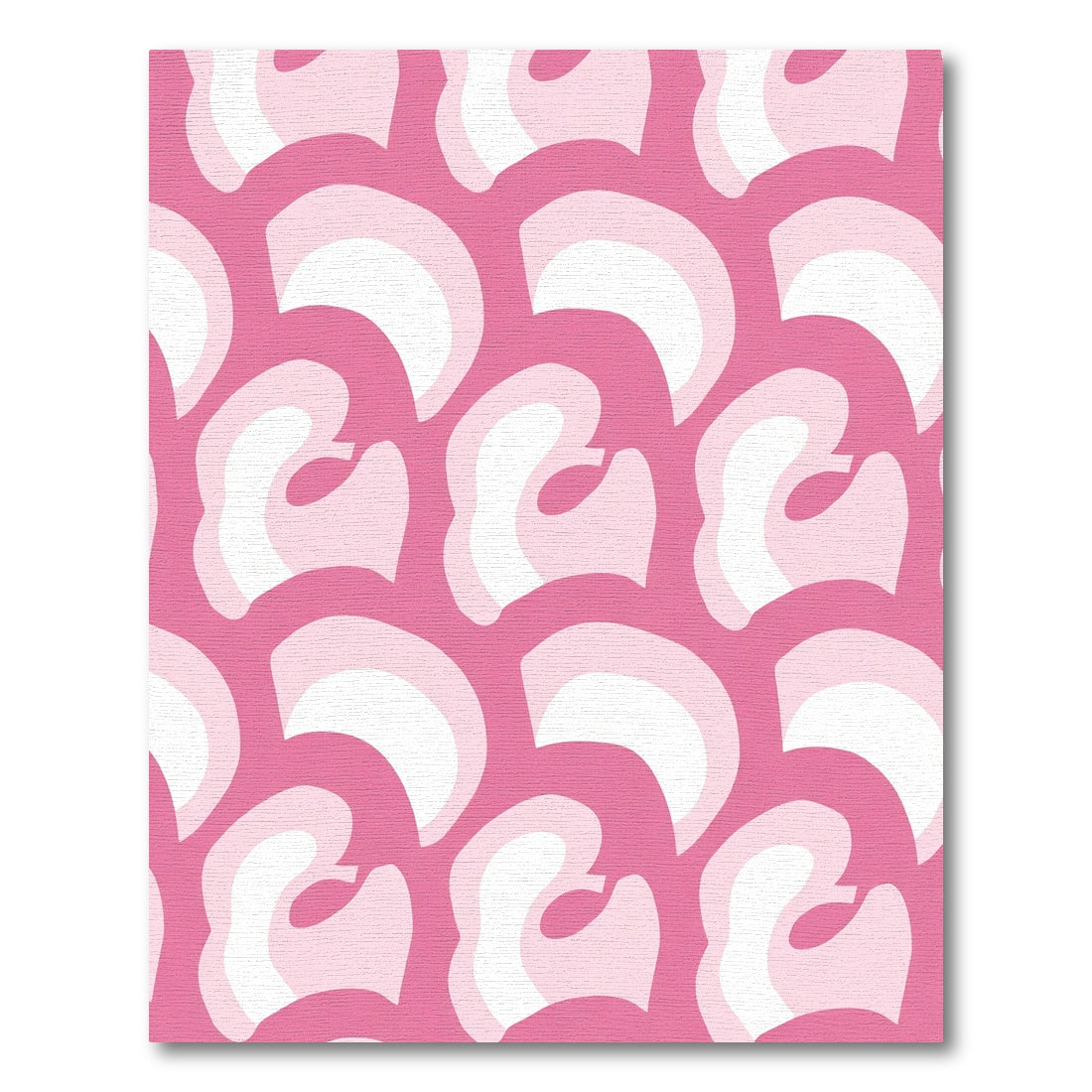 Whimsical Pink Abstract Organic Shapes Rug