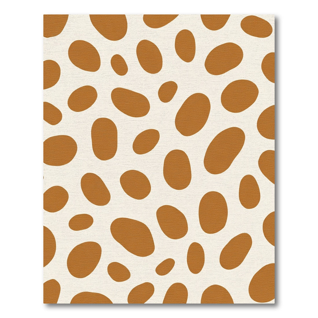 Rich Ochre Abstract Blob Composition Rug