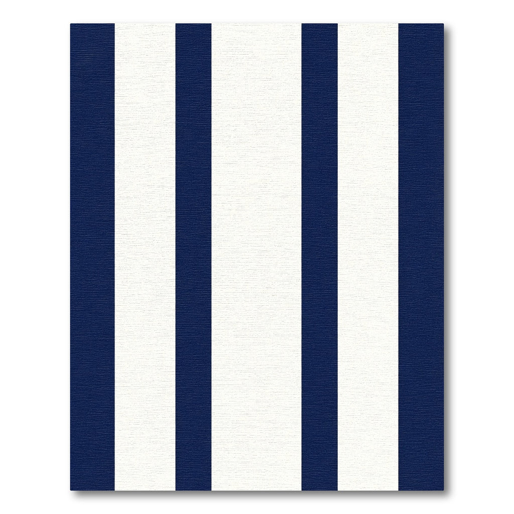 Navy White Vertical Stripe Rug