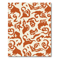 Orange Abstract Organic Shapes Rug