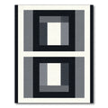 Modern Geometric Black White Squares Rug