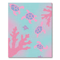Pink Coral Turtle Swirl Rug