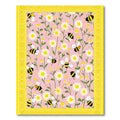 Pink Daisy Bee Garden Whimsical Rug
