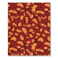 Rusty Orange Abstract Amoeba Rug