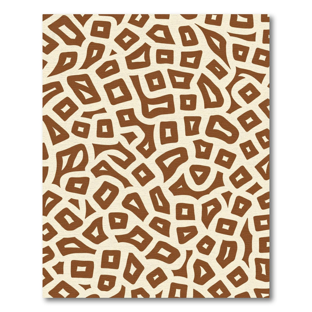 Brown Cream Organic Shapes Rug