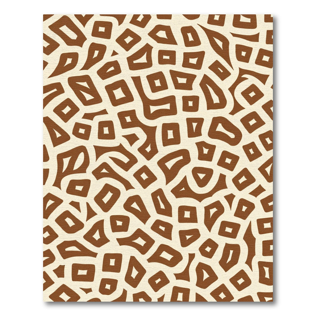 Brown Cream Organic Shapes Rug