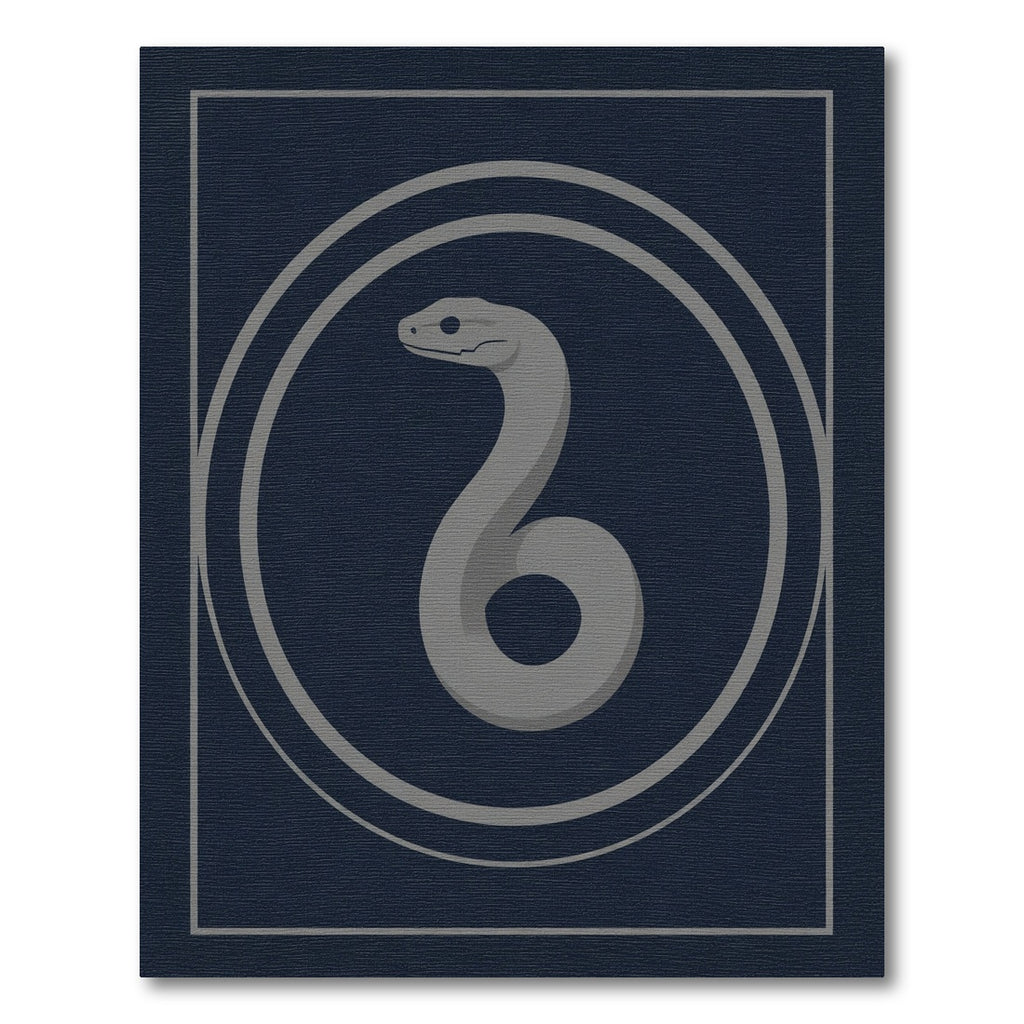Minimalist Gray Cobra Circle Rug