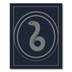 Minimalist Gray Cobra Circle Rug