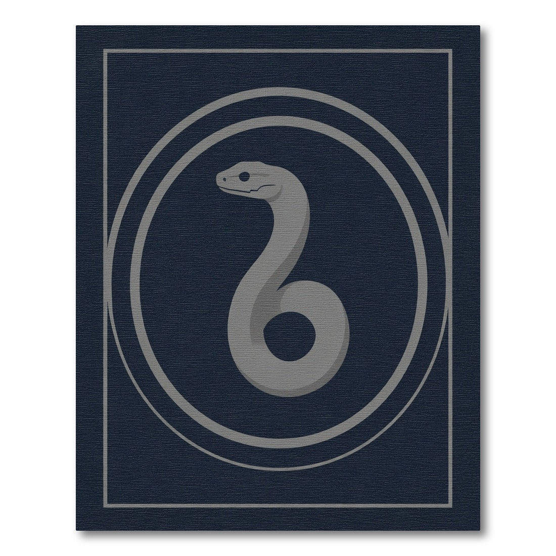 Minimalist Gray Cobra Circle Rug