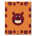 Cheery Bear Forest Border Rug