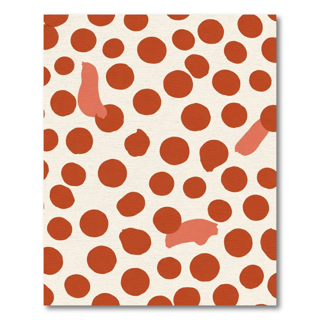 Coral Blush Dot Splash Rug