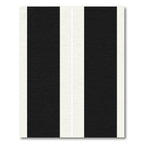 Bold Black White Parallel Bands Rug