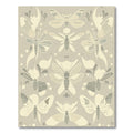 Cream Beige Abstract Insect Collage Rug