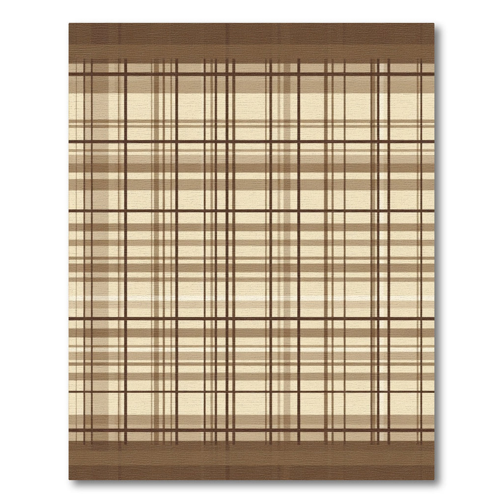 Warm Brown Plaid Lattice Rug