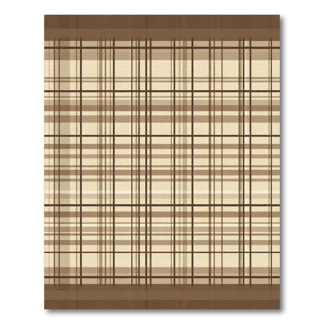 Warm Brown Plaid Lattice Rug