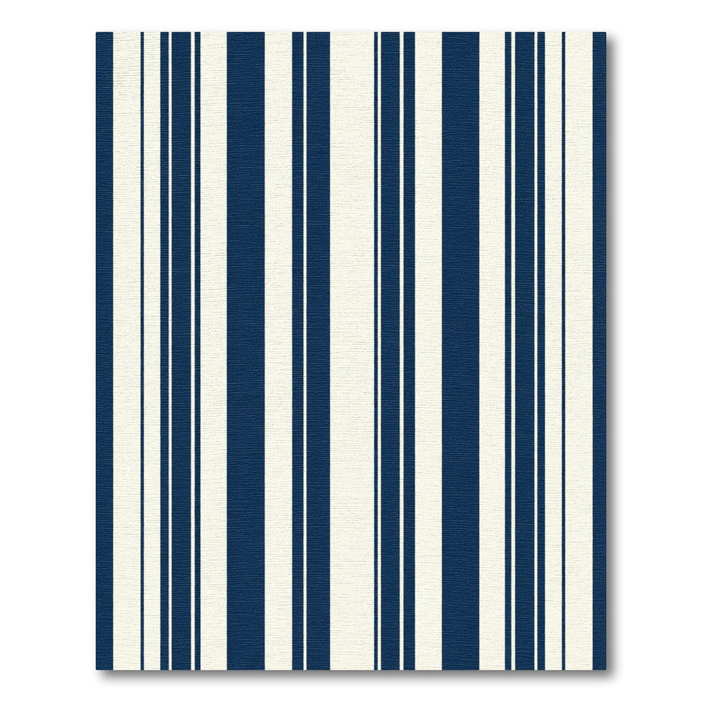 Navy Ivory Vertical Stripe Rug