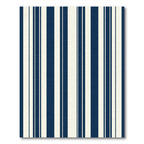Navy Ivory Vertical Stripe Rug