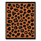 Bold Orange Black Spotty Animal Print Rug