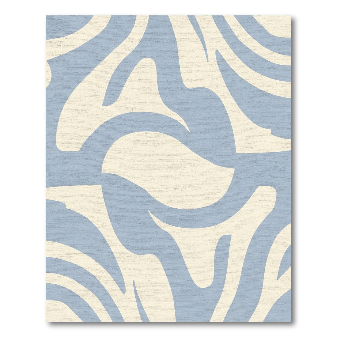 Soft Blue Cream Abstract Swirls Rug