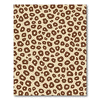 Bold Brown Spots Animal Print Rug