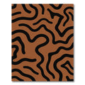 Earthy Bronze Wavy Line Rug