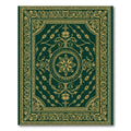 Emerald Golden Arabesque Floral Medallion Rug