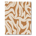 Burnt Orange Cream Swirl Abstract Rug